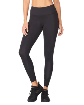 2XU Force Mid-Rise Womens Compression Tights (Black/Nero)