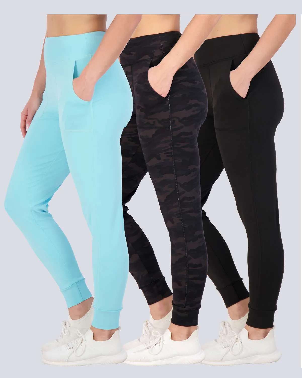 3 Pack: Women's Joggers with Pockets (Available in Plus Size)