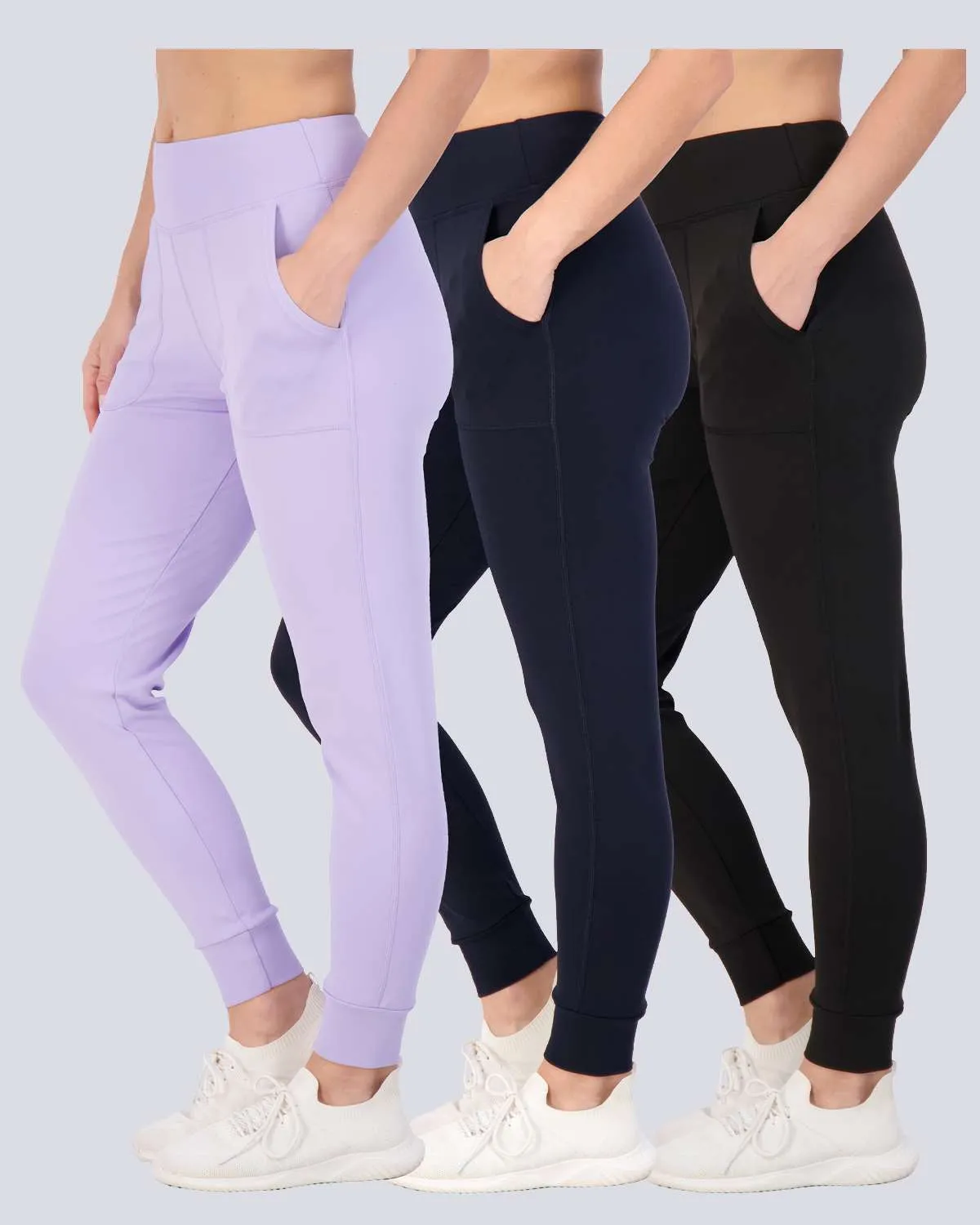 3 Pack: Women's Joggers with Pockets (Available in Plus Size)