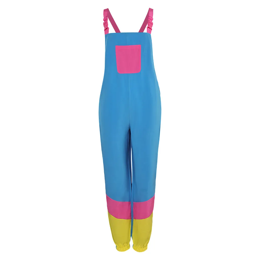 80s woman overall Cosplay Costume Outfits Halloween Carnival Suit