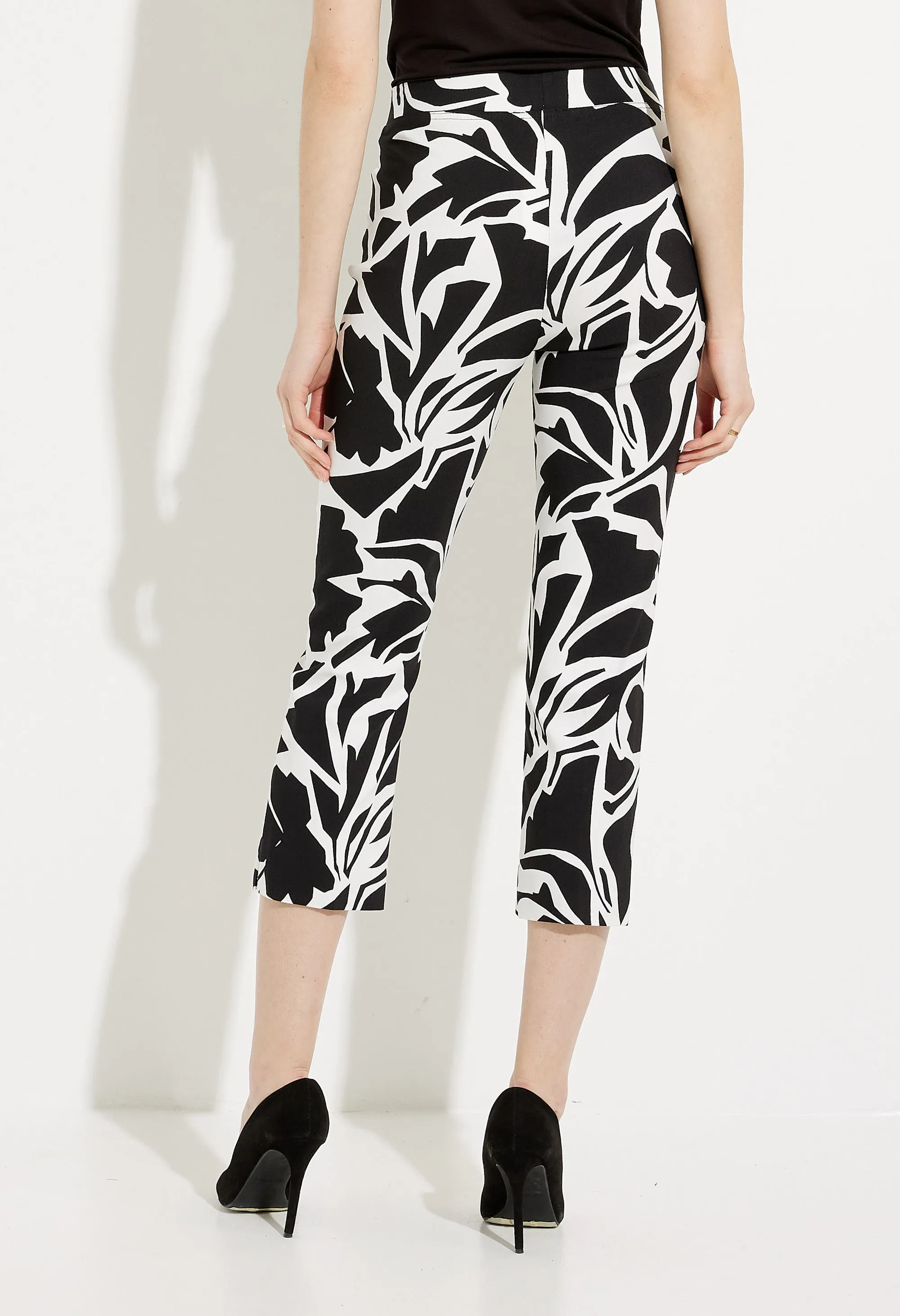 Abstract Print Cropped Trousers