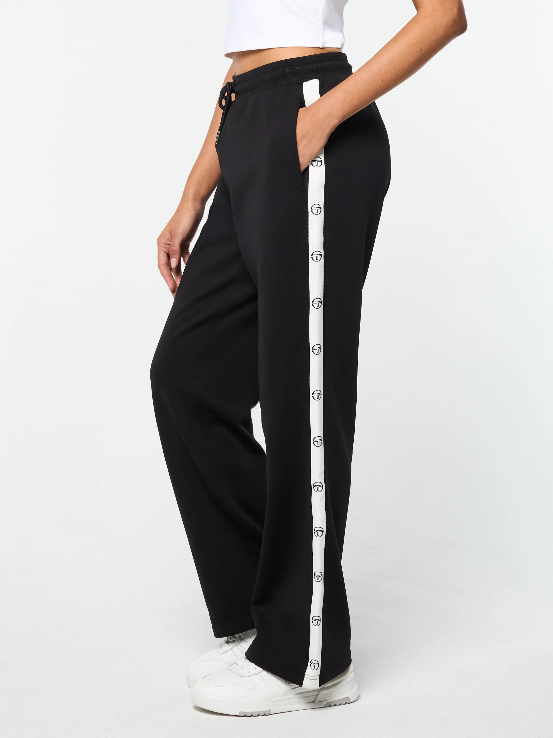 Ardea Straight Leg Track Pant- Black Beauty