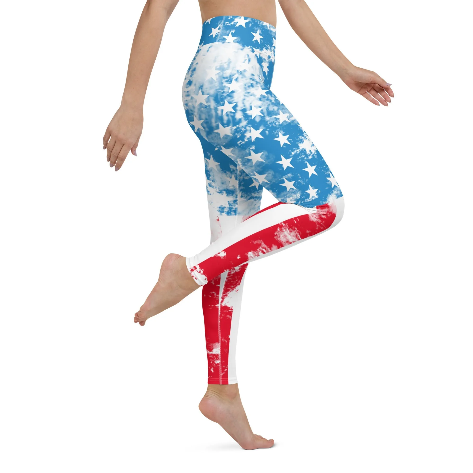 Artsy American Flag Yoga Leggings