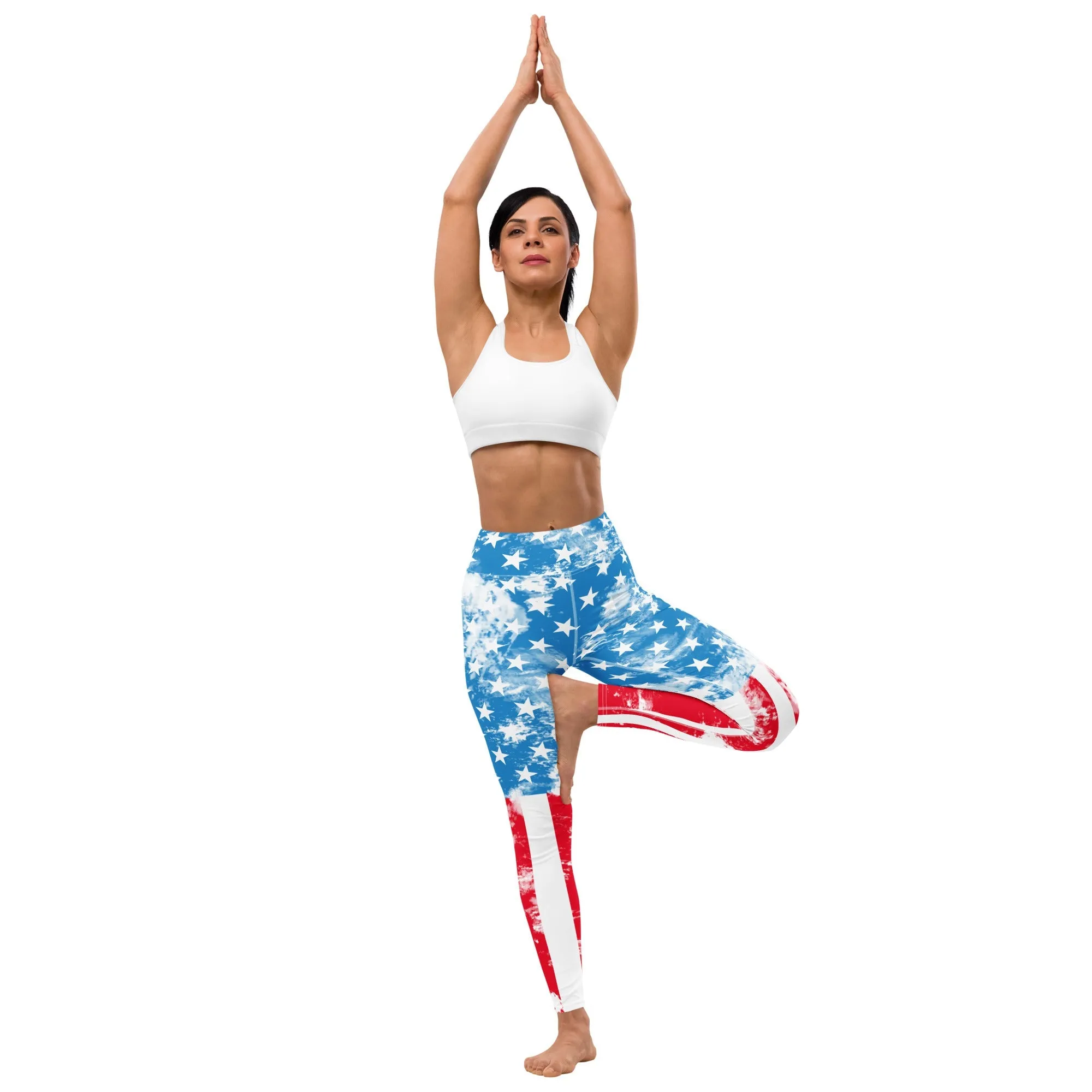 Artsy American Flag Yoga Leggings