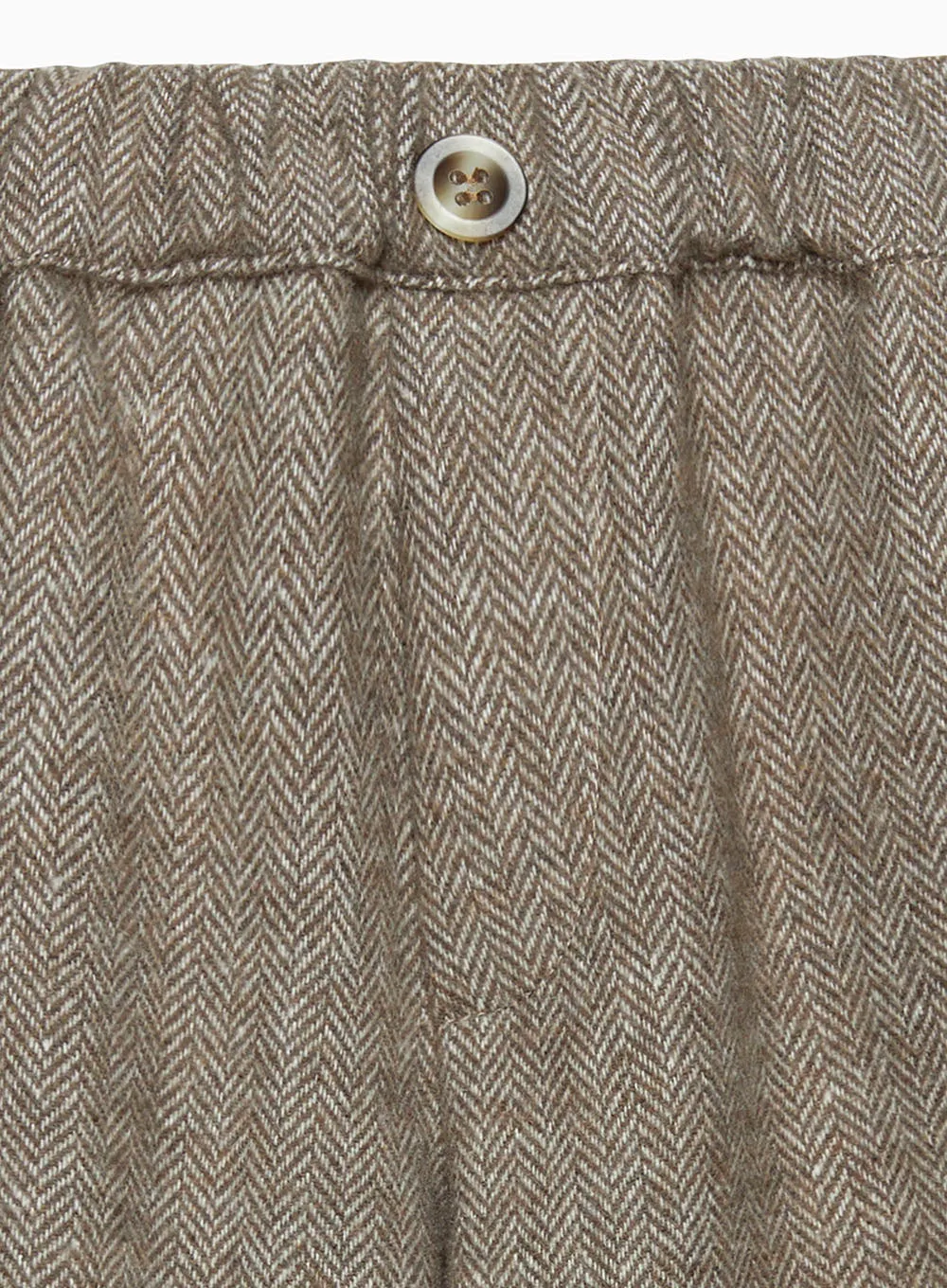 Baby Orly Trousers in Brown Herringbone