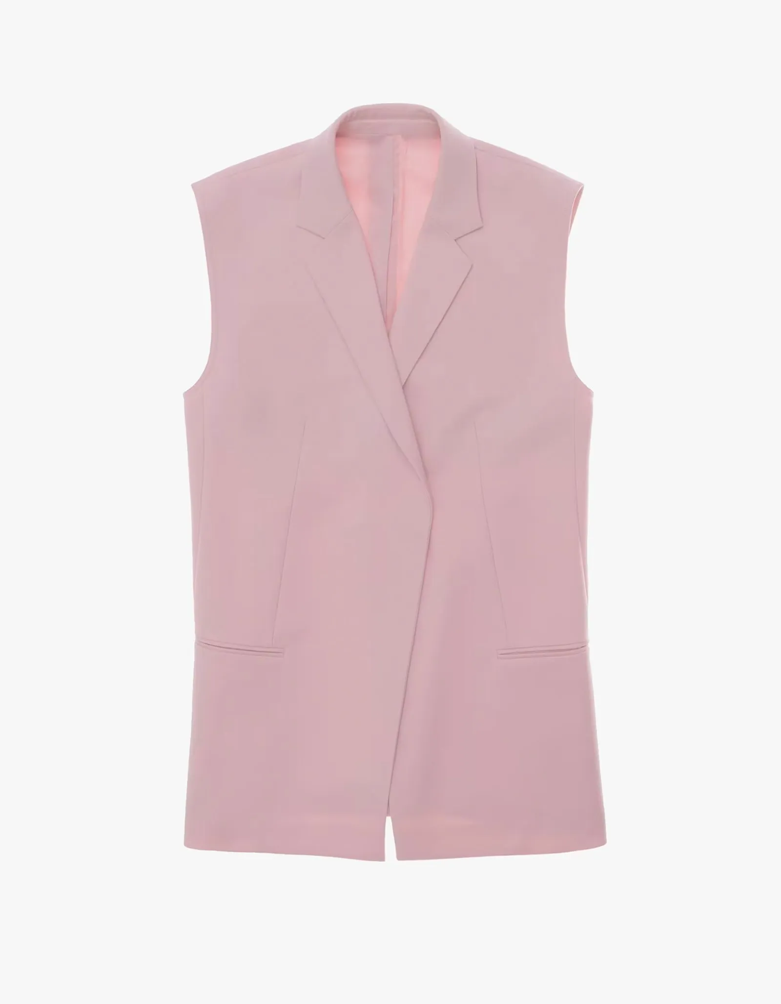 Belted Blazer Vest - Lucid Pink