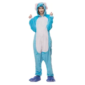 Blue Elephant Adult Onesie