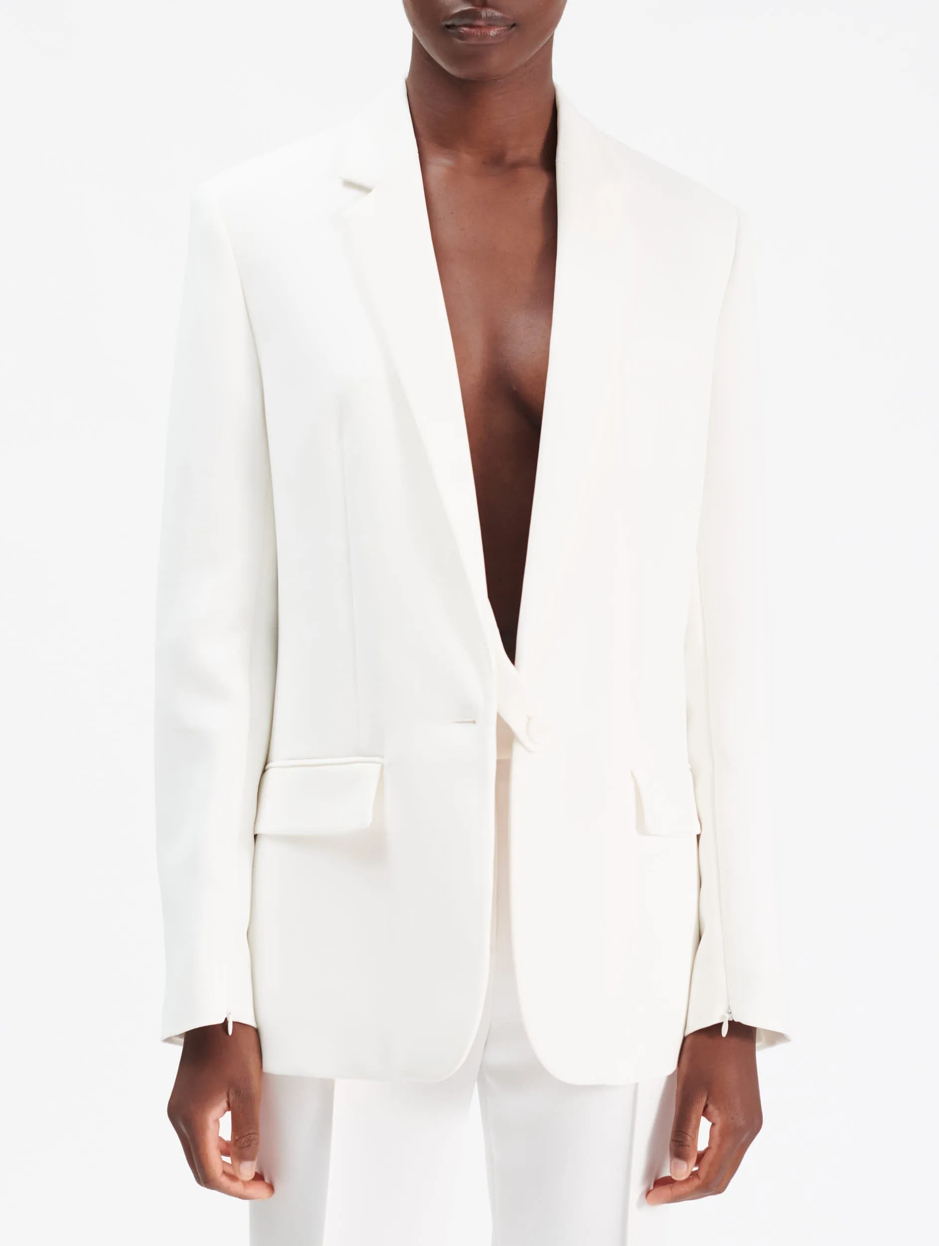 Boyfriend crepe suit jacket