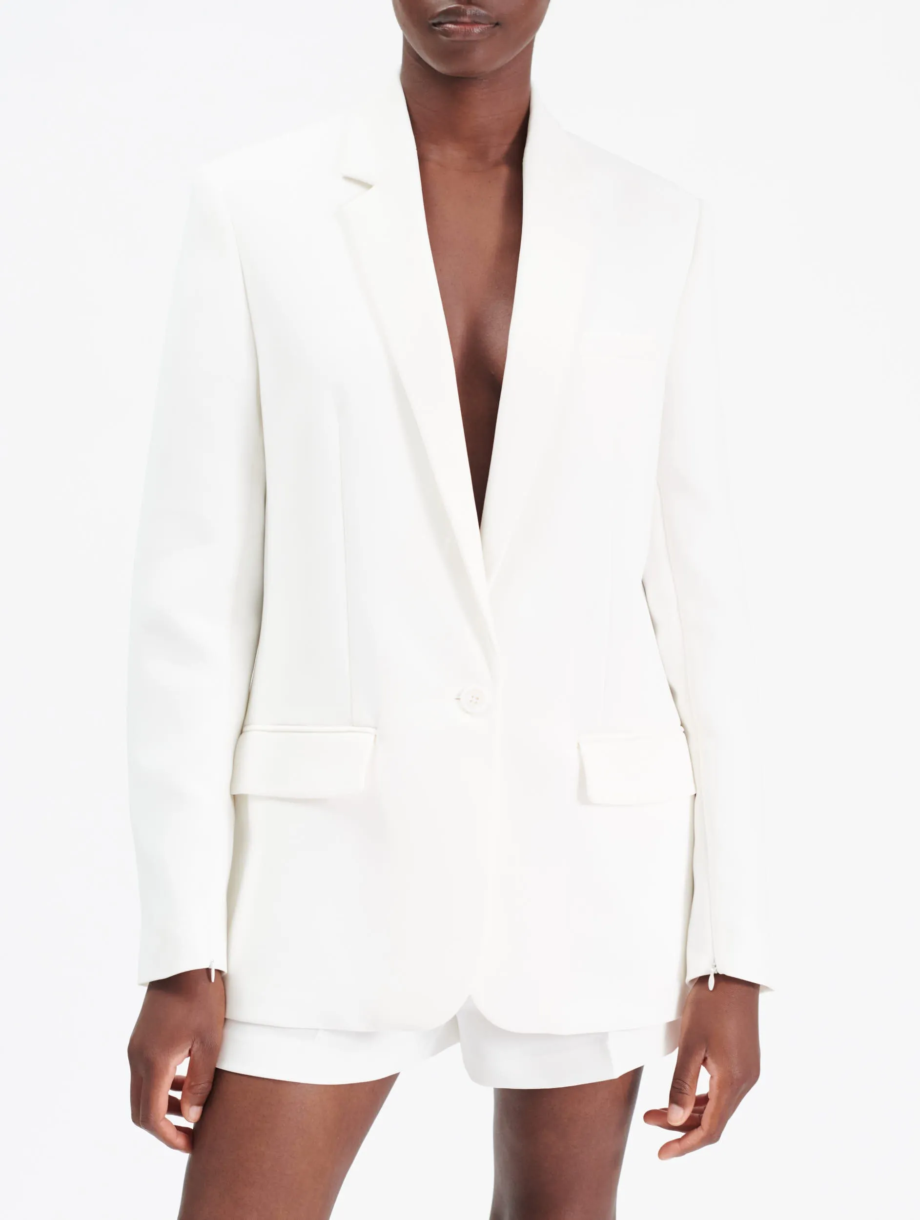 Boyfriend crepe suit jacket