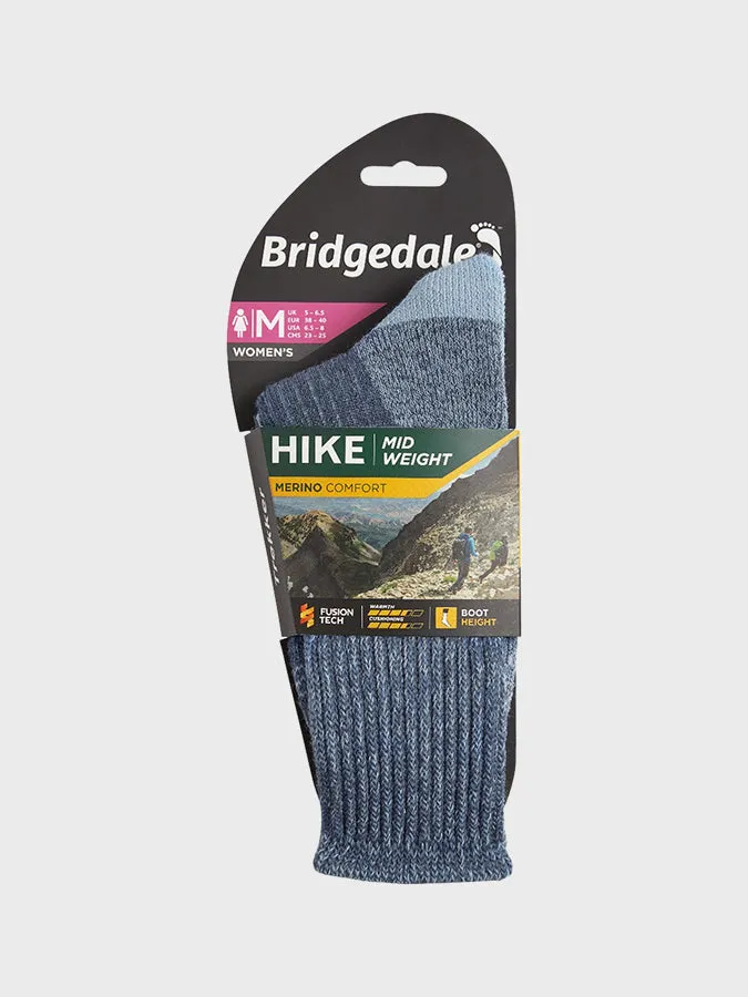 Bridgedale Women's Hike Midweight Comfort Boot Socks