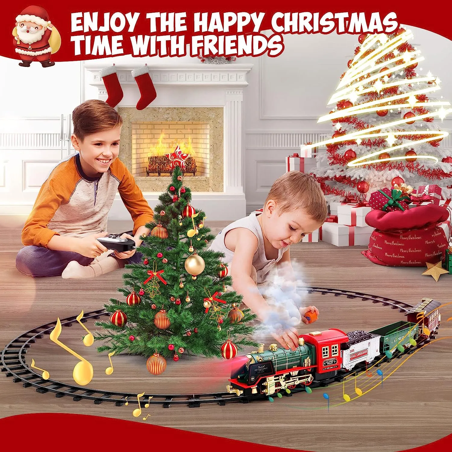 Christmas Tree Electric Train Kids Toy Set