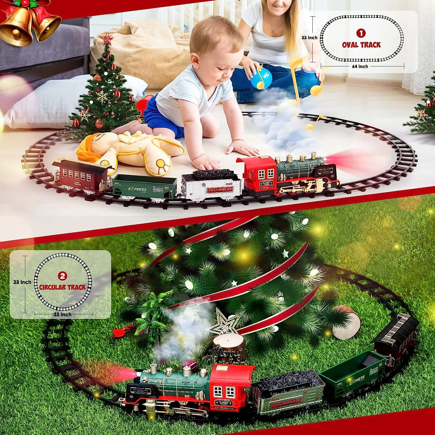 Christmas Tree Electric Train Kids Toy Set