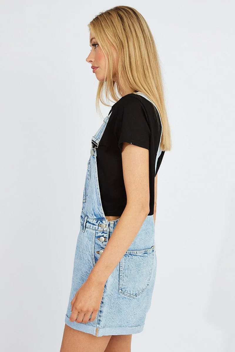 Denim Short Denim Overalls