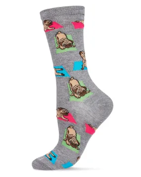 Downward Dog Bamboo Blend Crew Socks