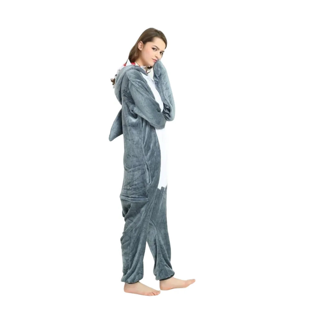 Grey Shark Adult Onesie