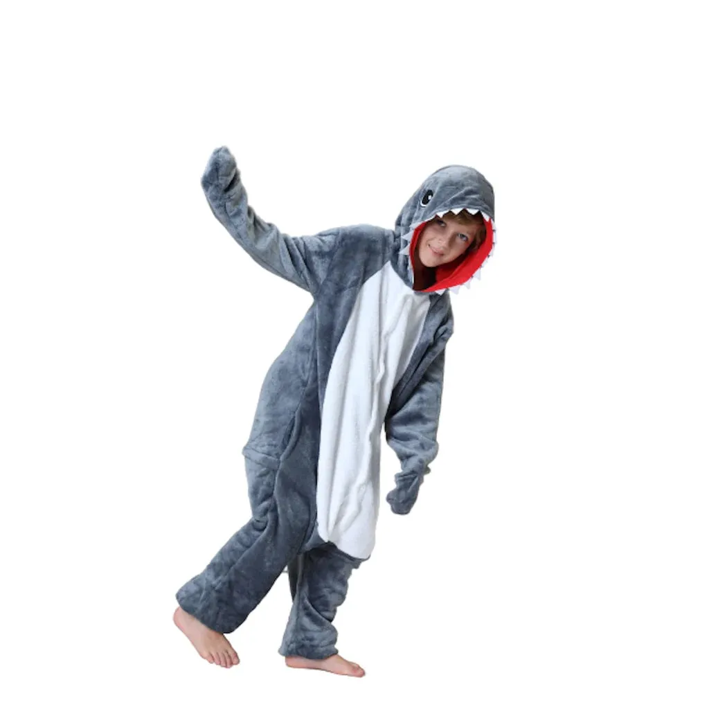 Grey Shark Kids Onesie