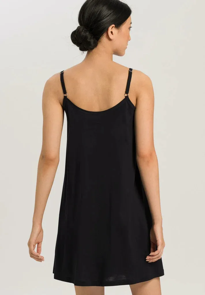 Hanro Juliet Short Nightdress Black