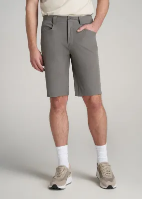 Hiking Shorts for Tall Men in Medium Grey