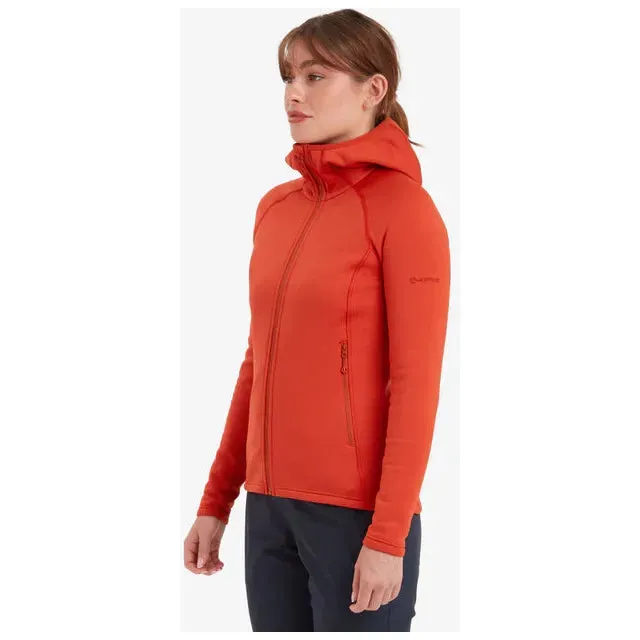 Montane Women's Fury Hooded Fleece Jacket - Saffron Red