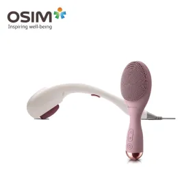 OSIM (Mix and Match Bundle) uPamper Lite Handheld Massager   uGlow Cleanse Facial Cleansing Brush