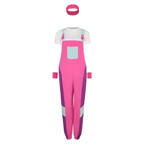 overall 80s women Cosplay Costume Outfits Halloween Carnival Suit