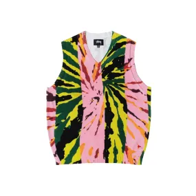 Printed Sweater Vest - Pink