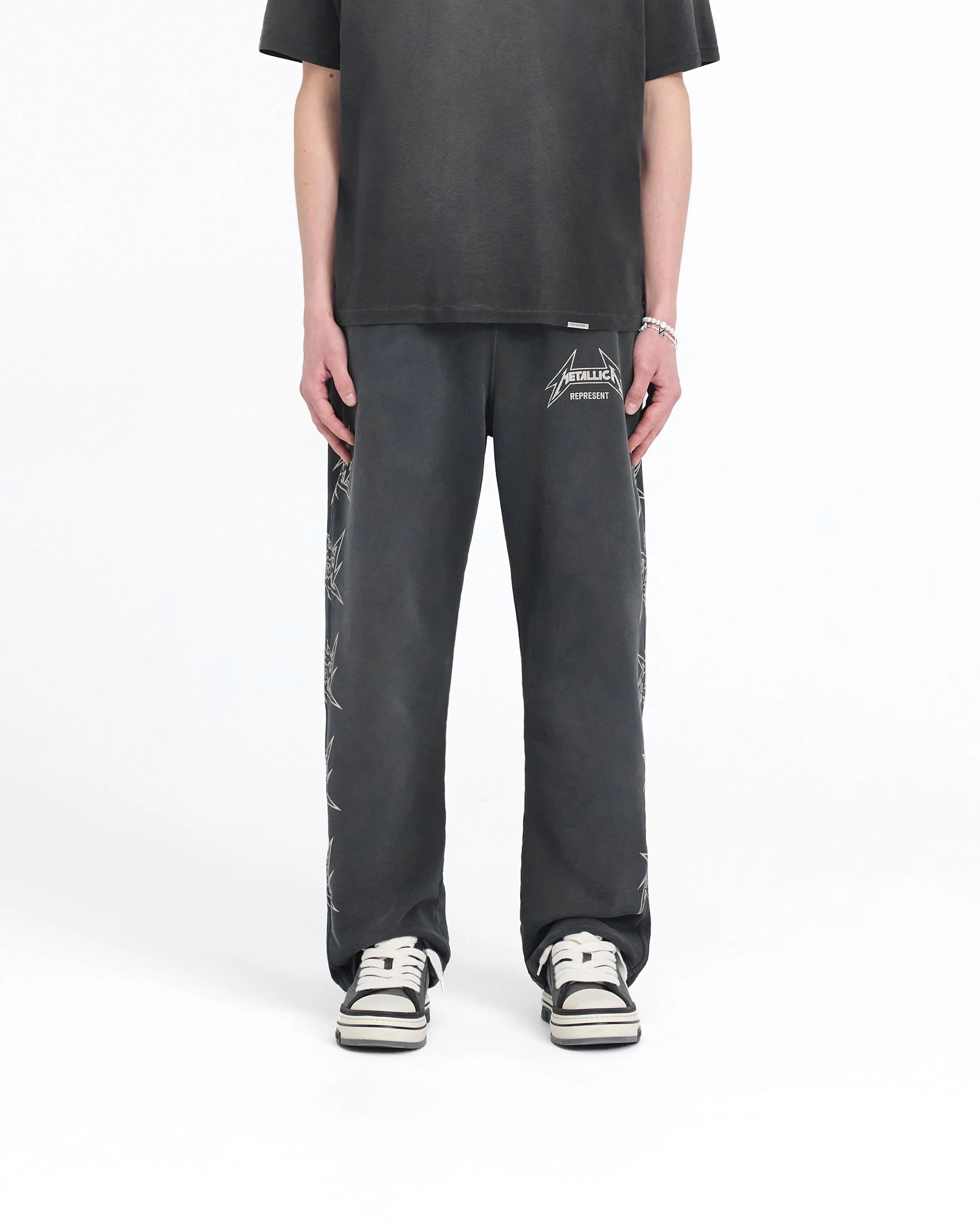 Represent X Metallica Local Crew Sweatpant - Stained Black