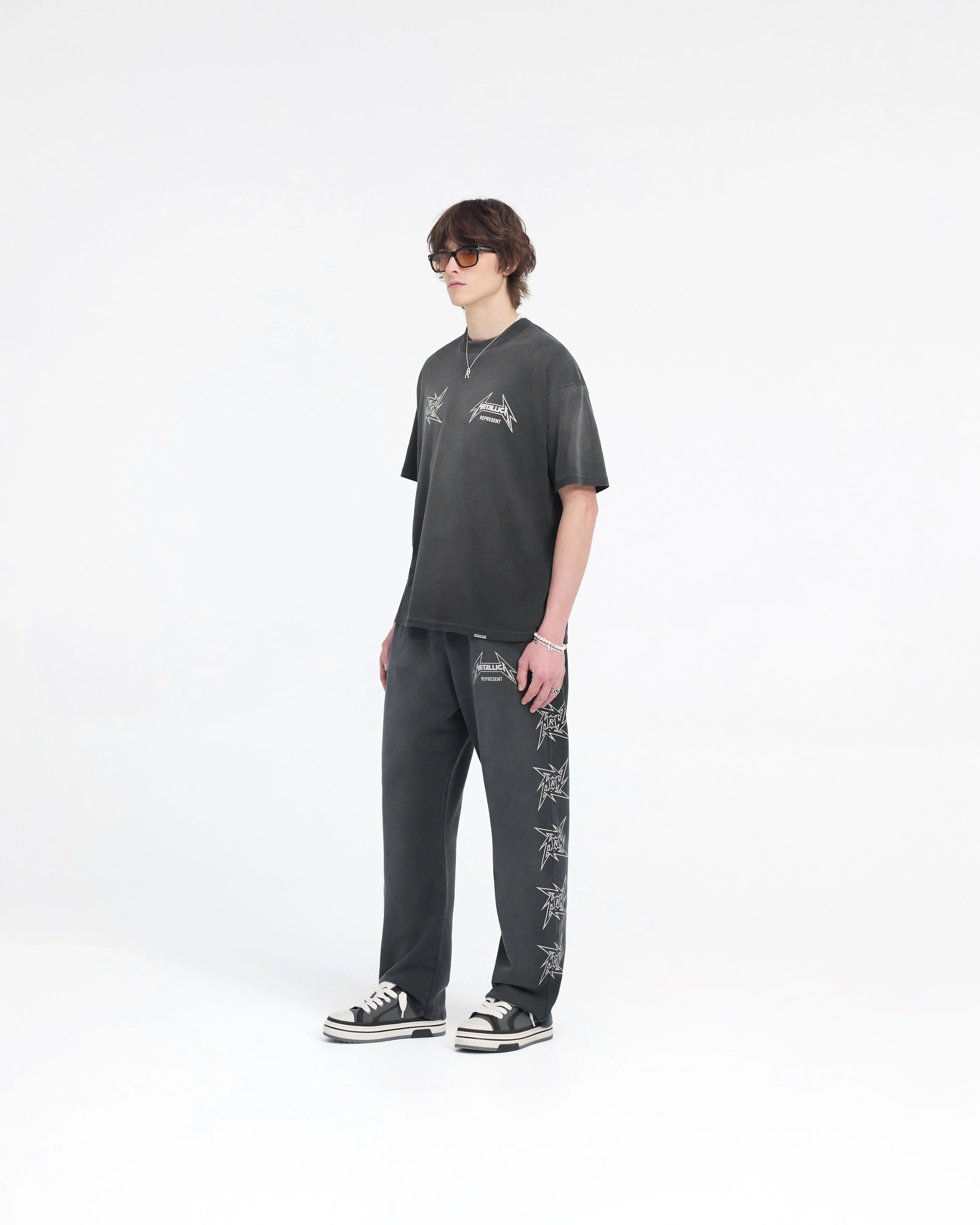 Represent X Metallica Local Crew Sweatpant - Stained Black