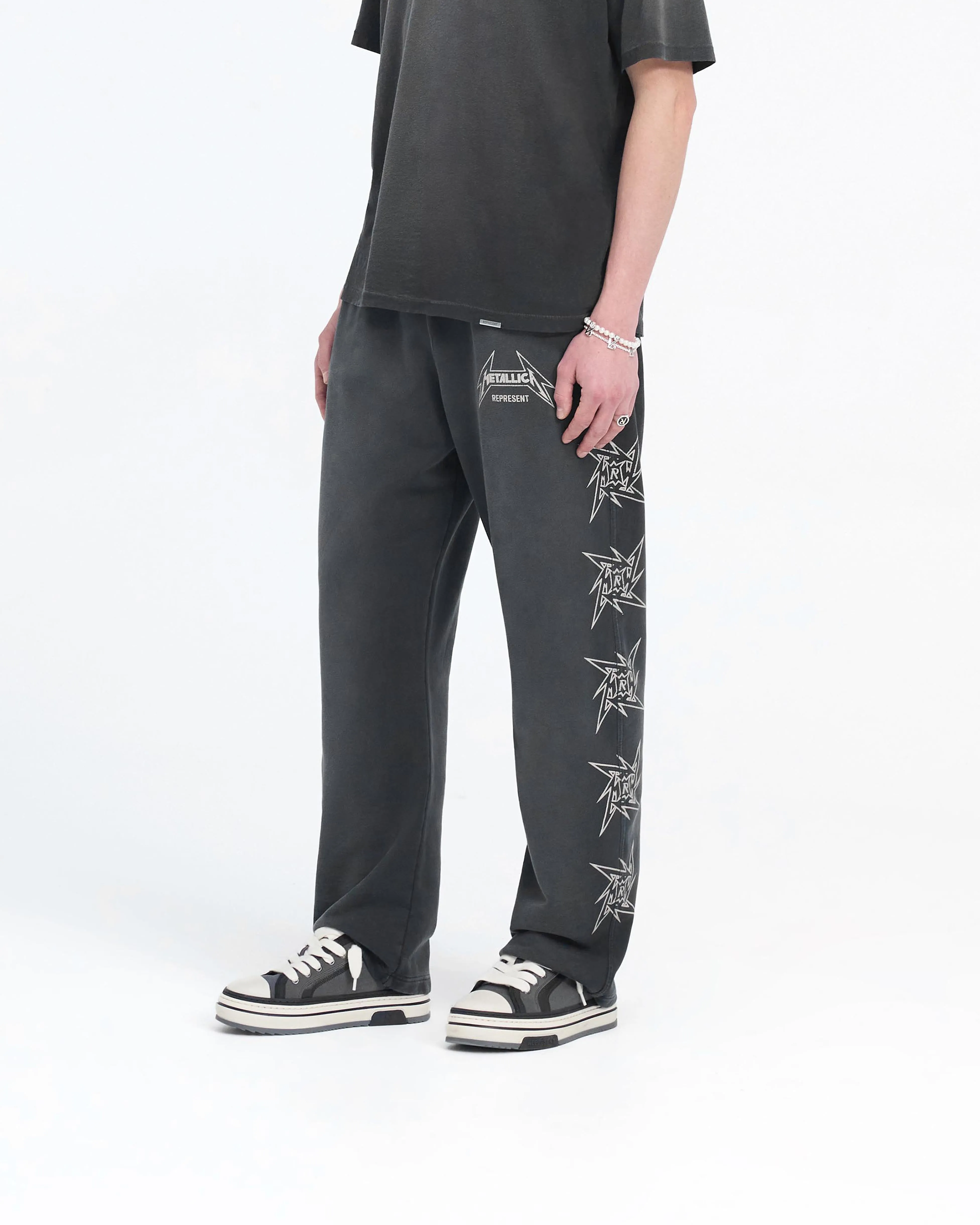 Represent X Metallica Local Crew Sweatpant - Stained Black