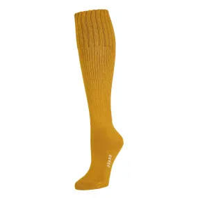 Rib Knit - Organic Cotton Knee Socks - Goldenrod