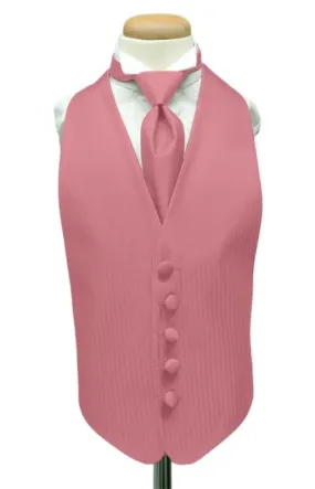 Rose Herringbone Kids Tuxedo Vest