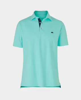 Spearmint Green Cotton Short Sleeve Polo Shirt